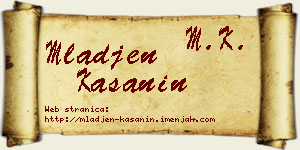 Mlađen Kašanin vizit kartica
